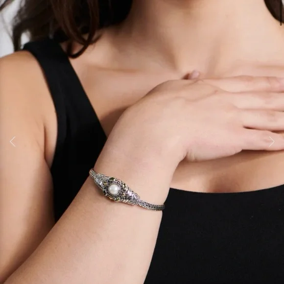 Devata Pearl Gemstone Chain Bracelet - Picture 1 of 9